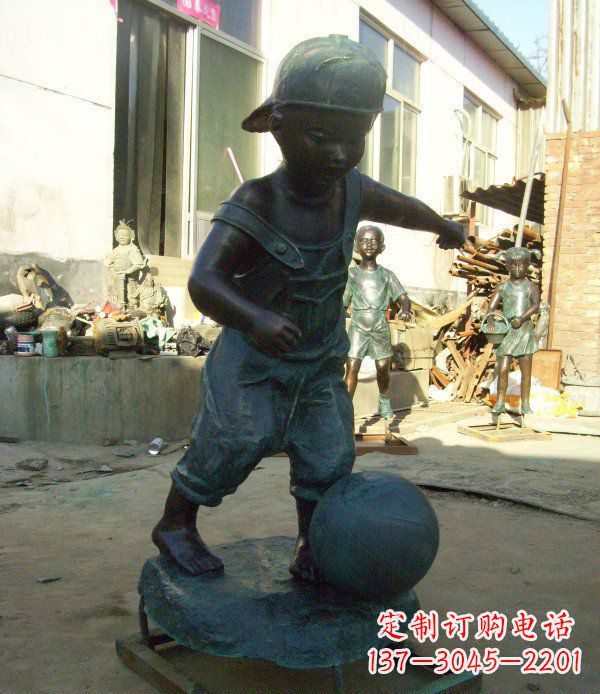 兰州小孩玩耍青铜人物铜雕