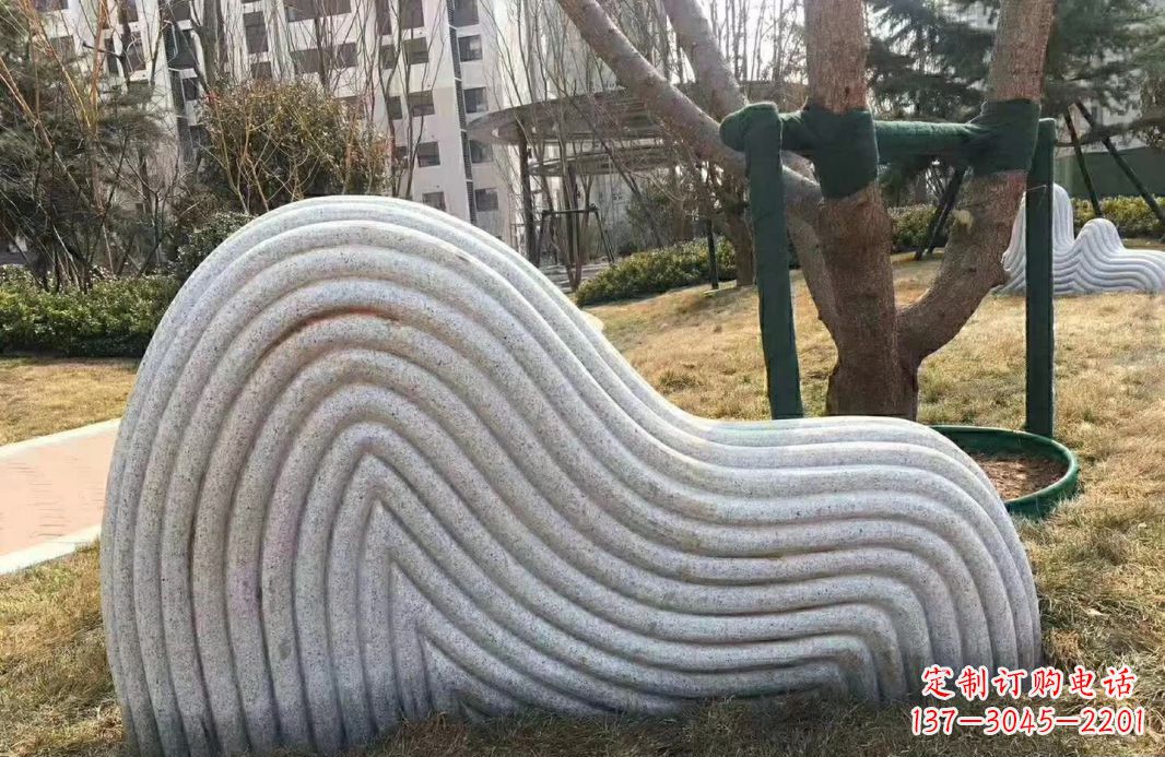 兰州小区大理石纹理假山雕塑