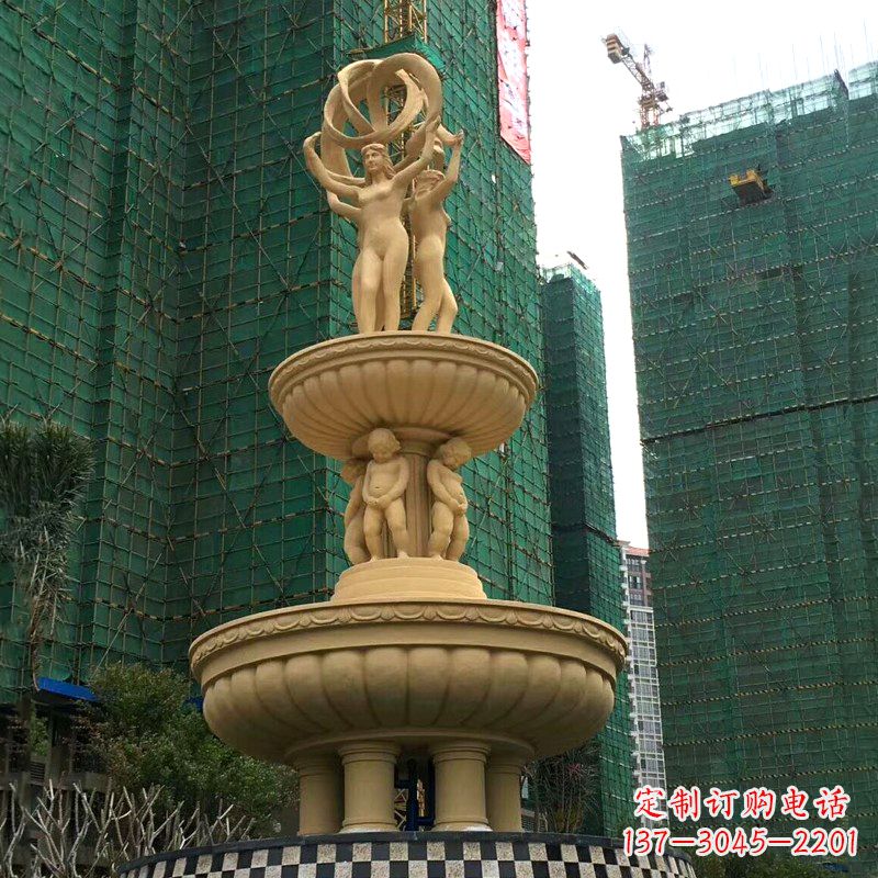 兰州小区大型欧式人物景观喷泉