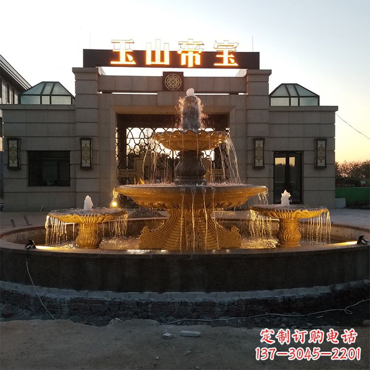 兰州小区广场欧式水景石雕喷泉