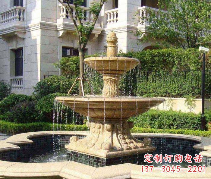 兰州小区景观大型喷泉石雕 (2)