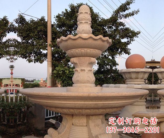 兰州小区景观大型喷泉石雕 (4)