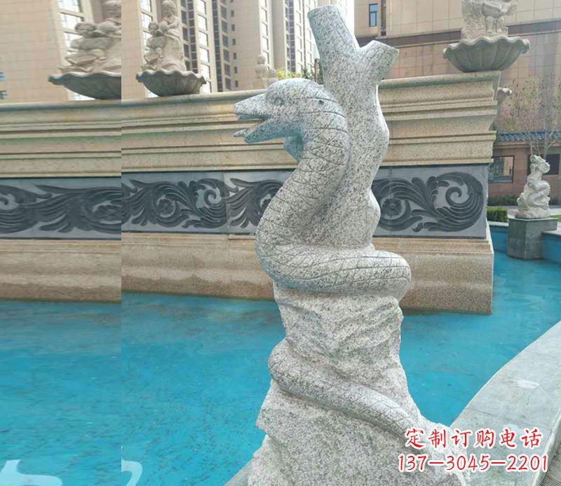 兰州小区十二生肖雕塑动物石雕