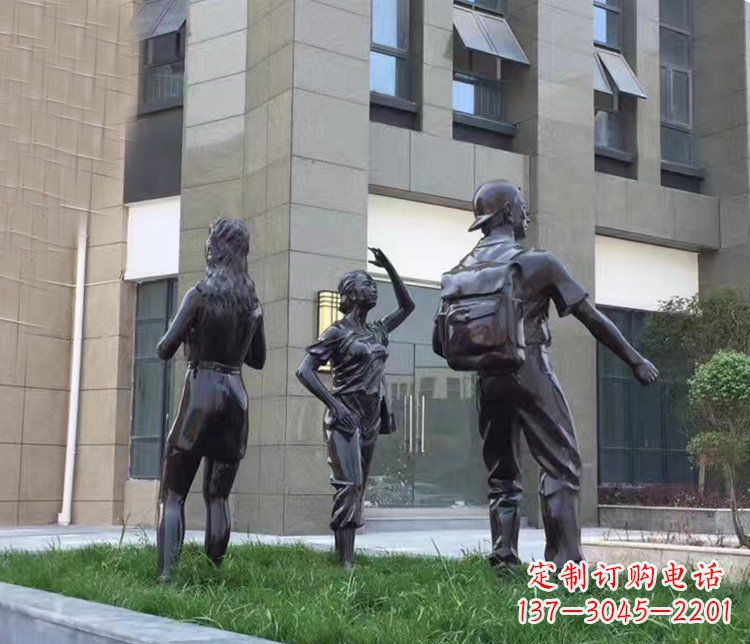 兰州小区铜雕美女人物雕塑