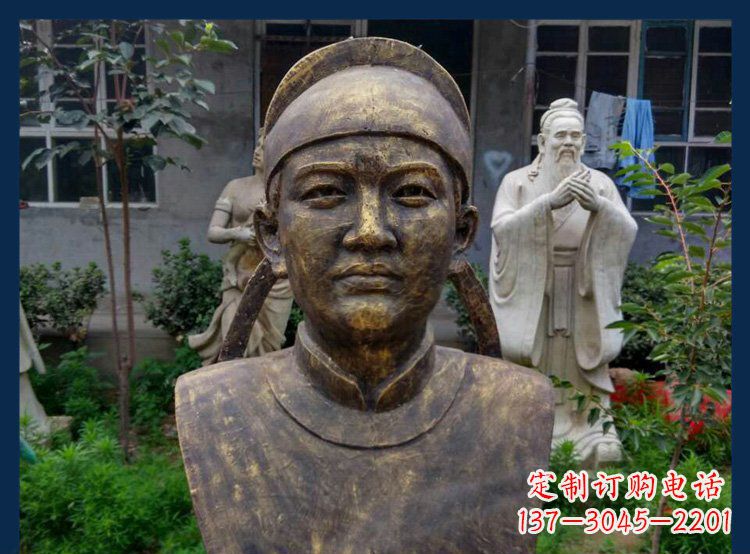 兰州校园古代名人毕昇铜雕