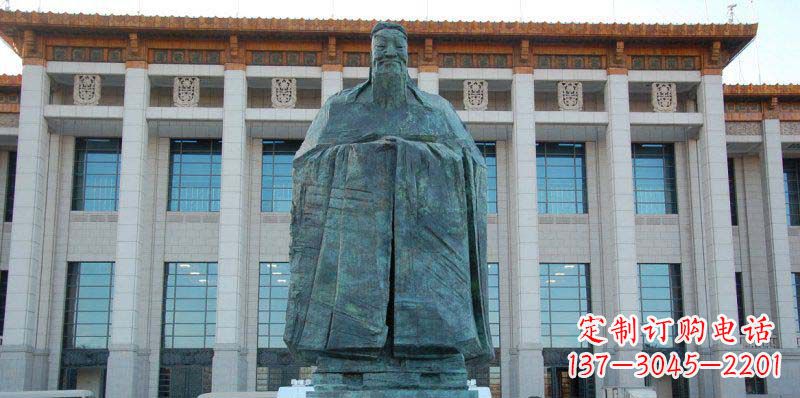 兰州校园孔子景观铜雕