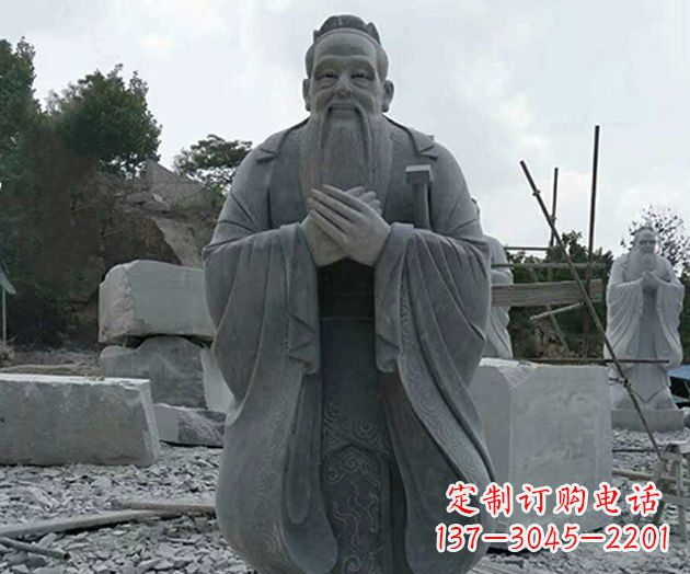 兰州校园孔子人物石雕