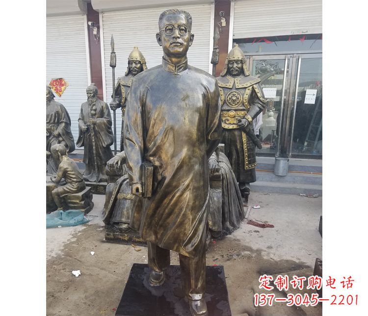 兰州校园名人立式陶行知铜雕