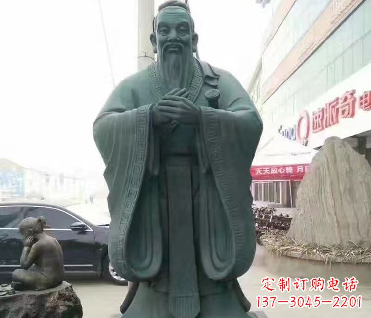 兰州校园人物孔子行教像