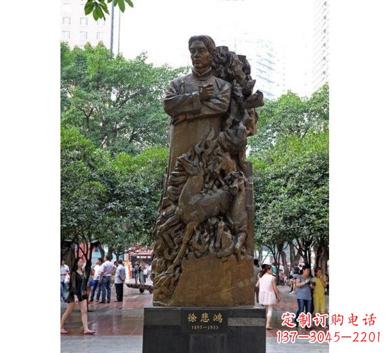 兰州徐悲鸿铜雕