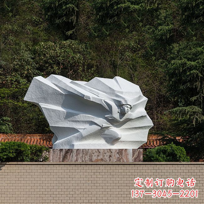 兰州英雄人物黄继光景区景点汉白玉石刻雕塑