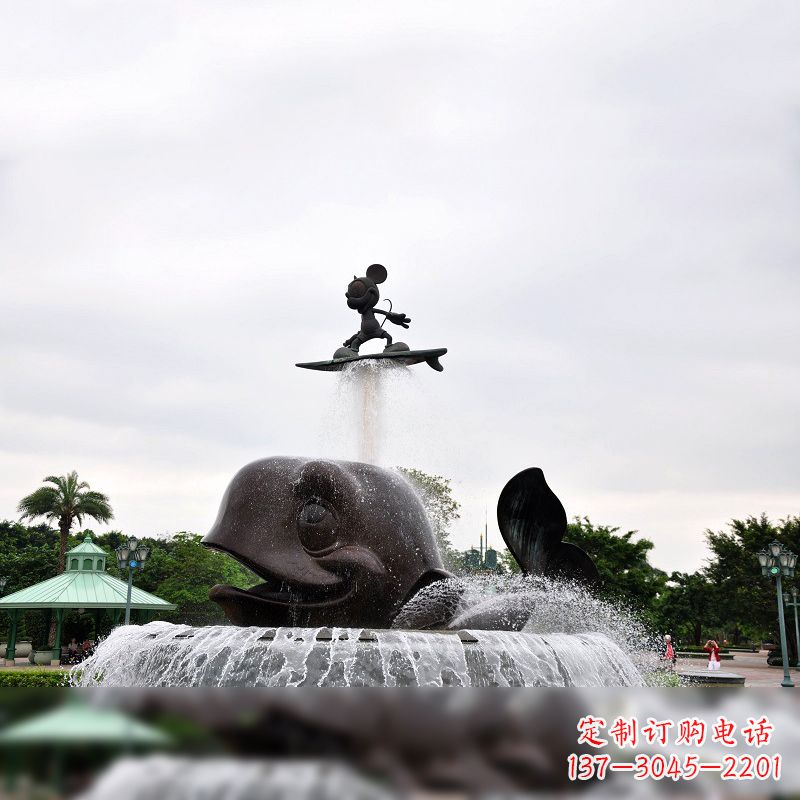 兰州鱼和小孩水景喷泉