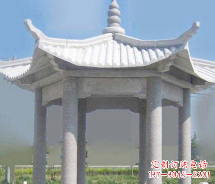 兰州园林仿古石凉亭景观石雕