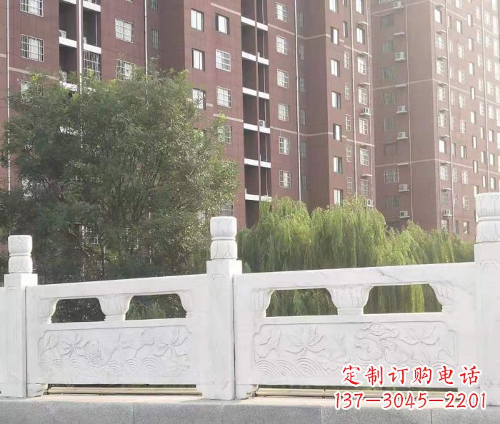兰州园林汉白玉石浮雕栏板 (2)