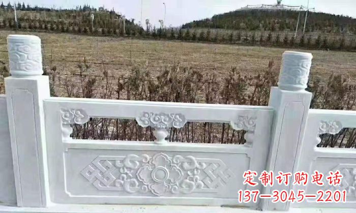 兰州园林汉白玉石浮雕栏板 (4)