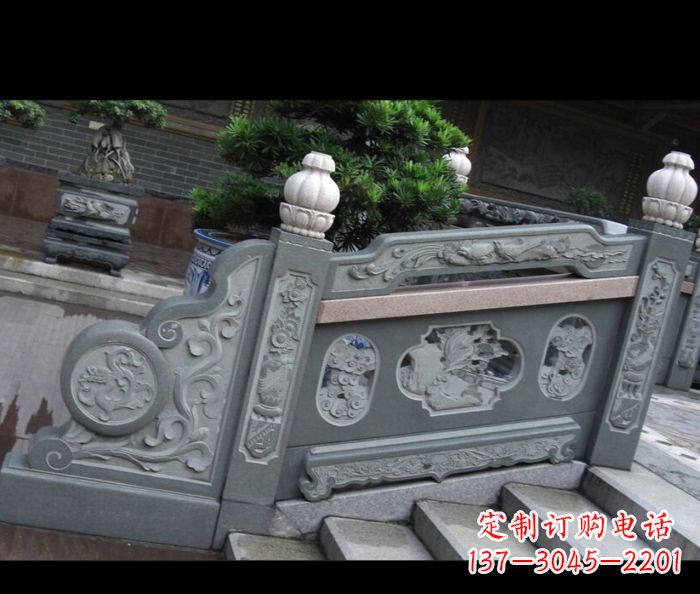 兰州园林景观大理石栏板雕塑 (6)