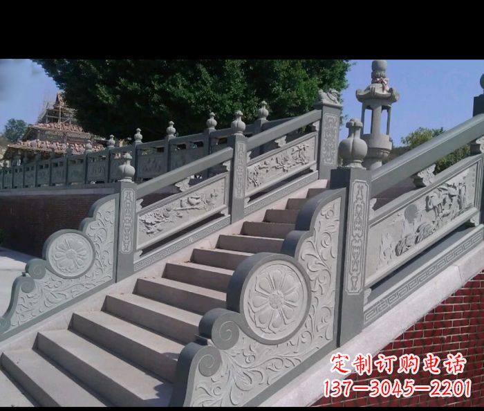 兰州园林景观大理石栏板雕塑 (4)