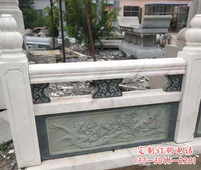 兰州园林景观大理石桥栏板石雕 (2)