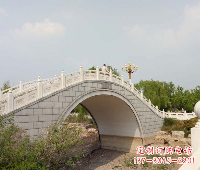 兰州园林景观大理石桥栏板石雕 (6)