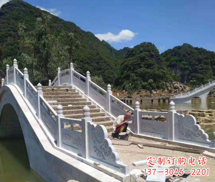 兰州园林景观大理石桥栏板石雕_1