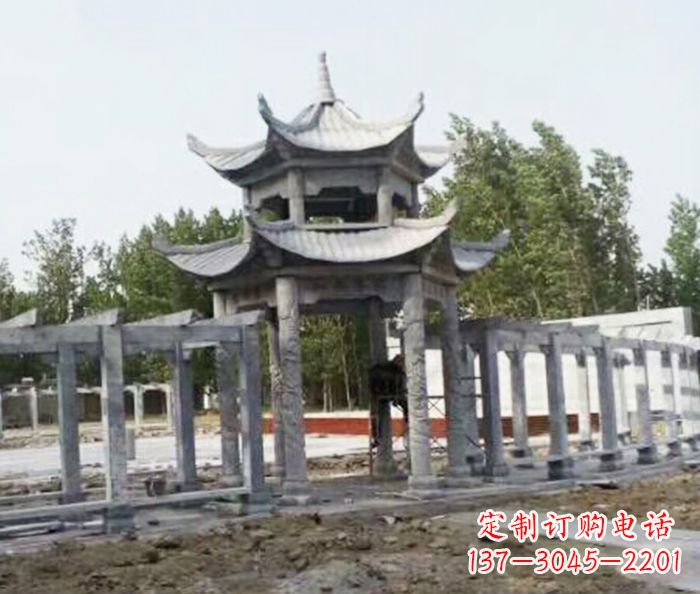 兰州园林景观多层凉亭石雕 (2)