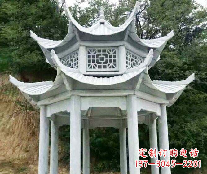 兰州园林景观多层凉亭石雕