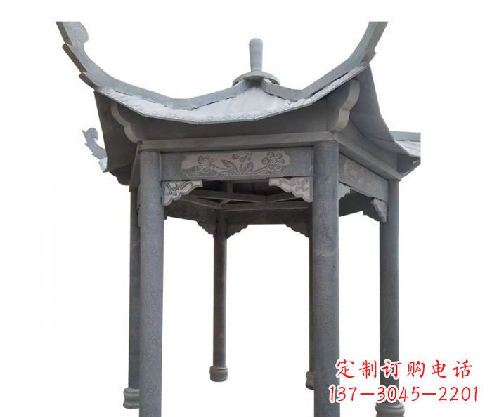 兰州园林景观仿古石雕凉亭 (3)