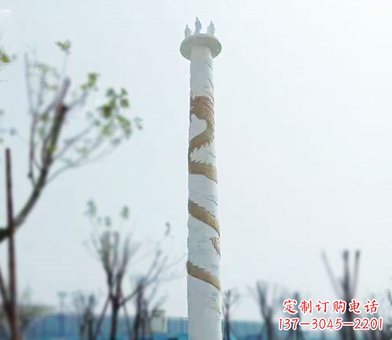 兰州园林龙柱景观不锈钢