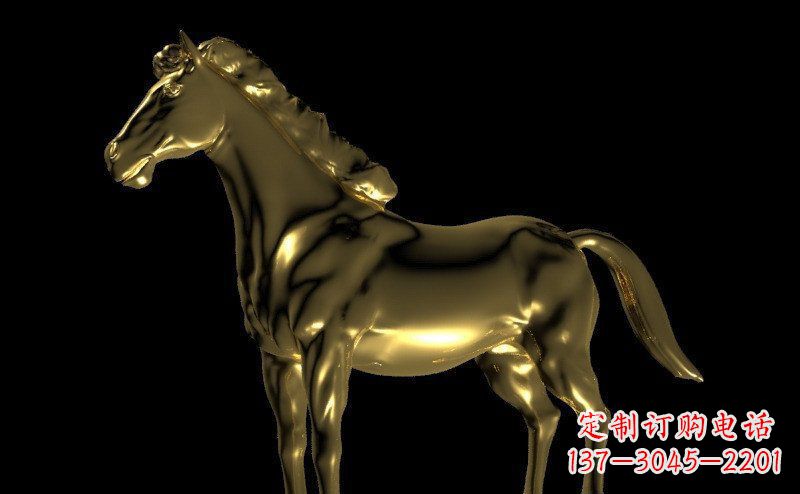兰州园林马动物景观铜雕