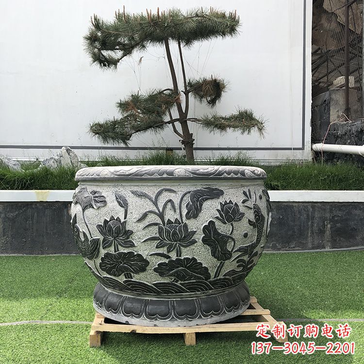 兰州园林石雕水缸