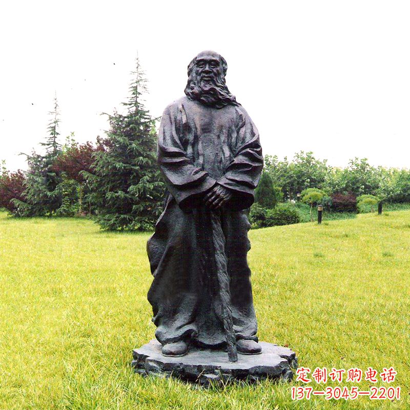 兰州张大千铜雕像-公园近代名人著名人物雕塑