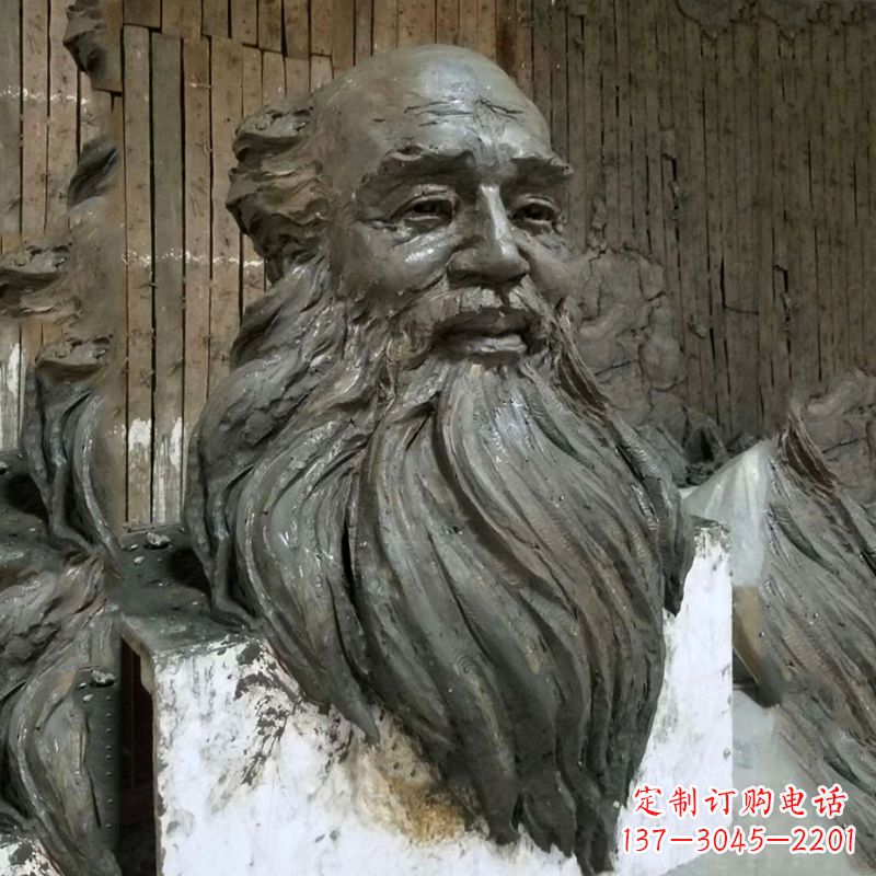 兰州张大千头像雕塑泥稿