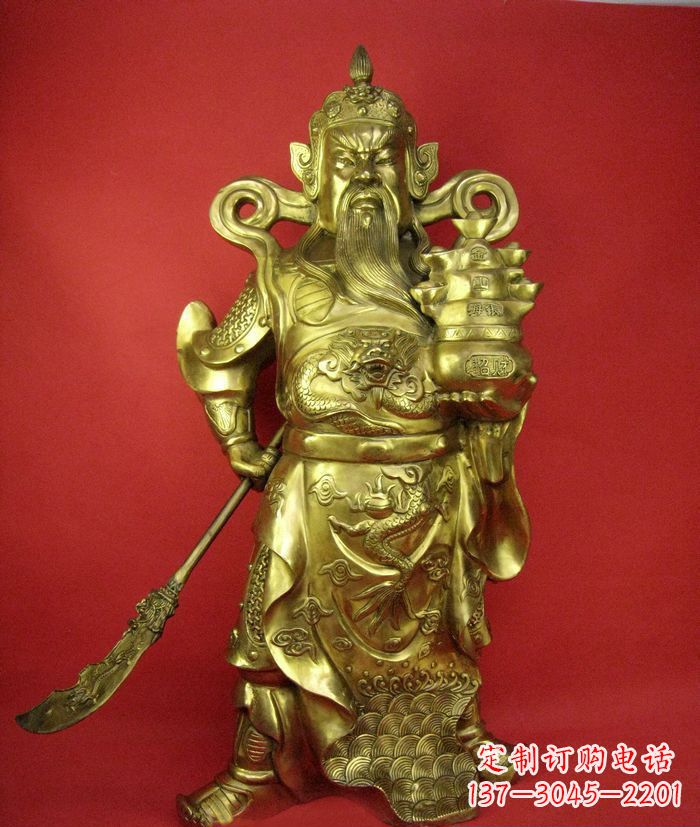 兰州招财关公铜雕