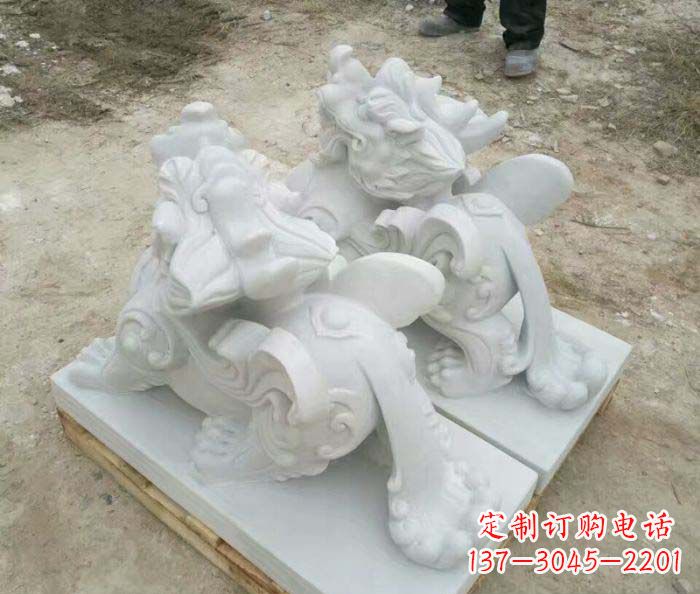 兰州招财进宝立式貔貅门口石雕