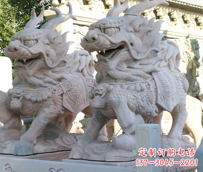 兰州招财瑞兽麒麟石雕 (2)