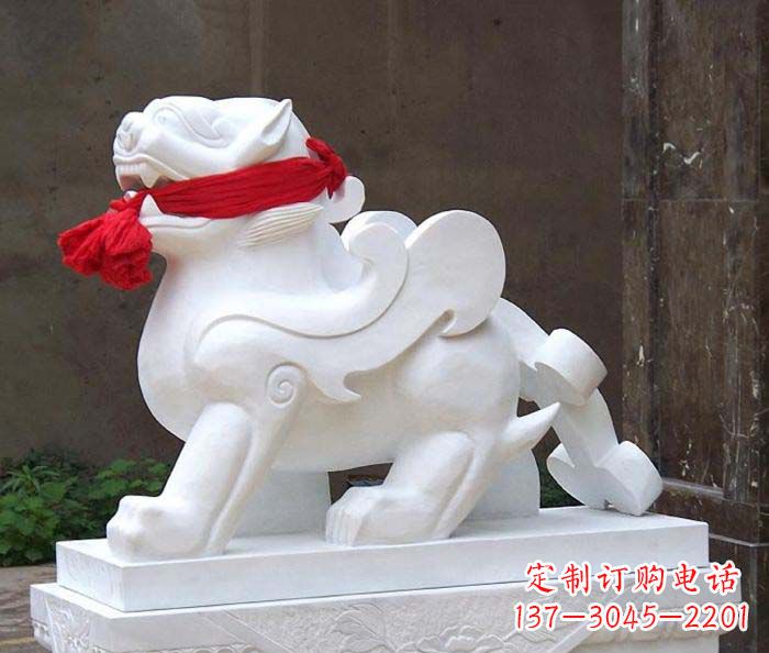 兰州招财神兽汉白玉貔貅石雕