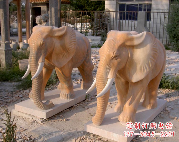 兰州招财石雕大象