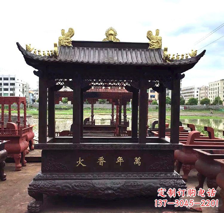 兰州招财香炉铜雕