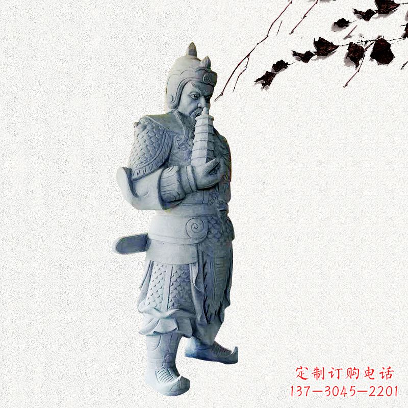 兰州中国古代神话中的托塔天王石雕塑