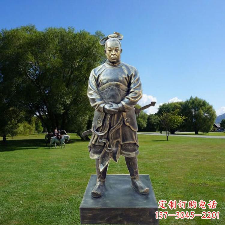 兰州中国汉初三杰之韩信仿铜雕像