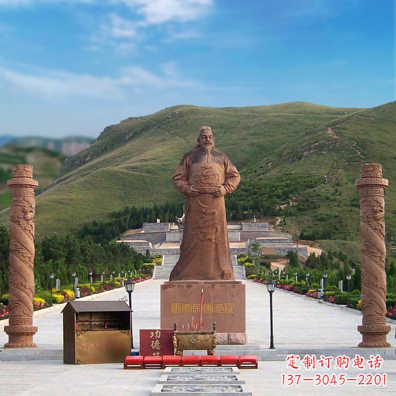 兰州中国历史名人大型李世民景观雕塑