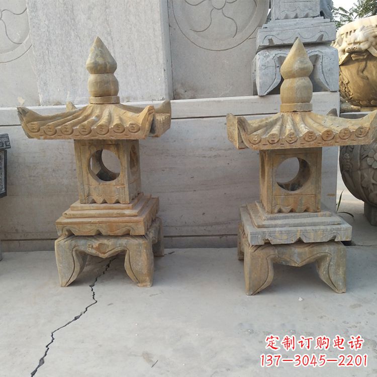 兰州中式仿古低墩石灯笼