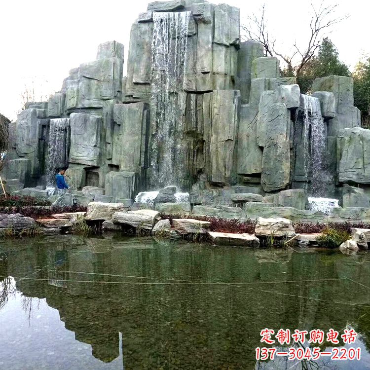 兰州中式园林流水假山雕塑