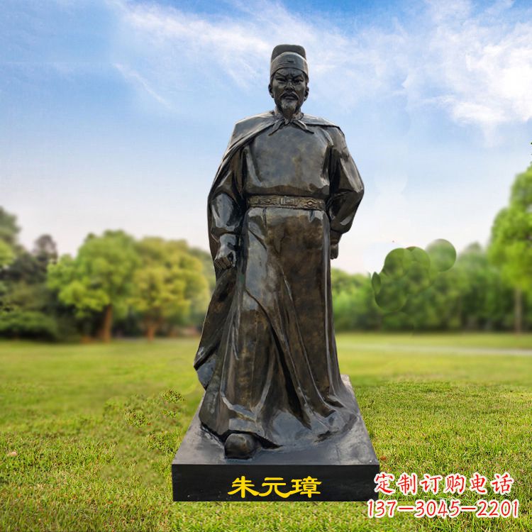 兰州朱元璋玻璃钢仿铜雕塑