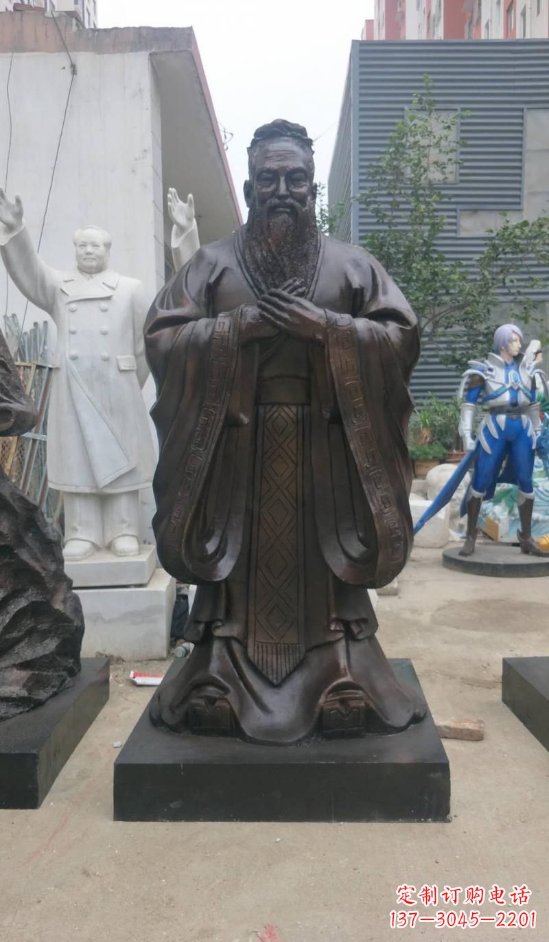 兰州铸铜孔子雕塑