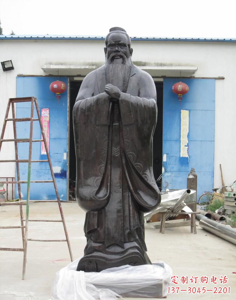 兰州铸铜孔子摆件