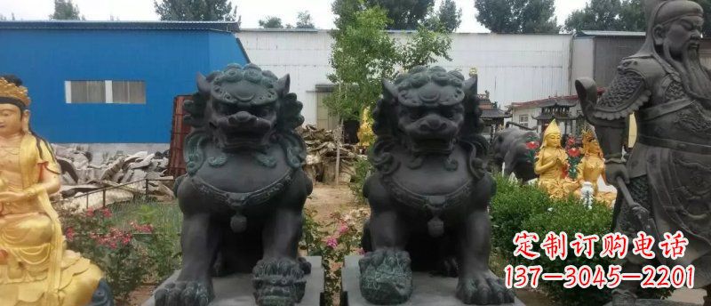 兰州铸铜狮子看门狮子铜雕