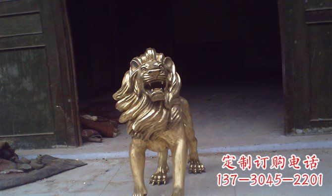 兰州铸铜狮子西洋狮子铜雕