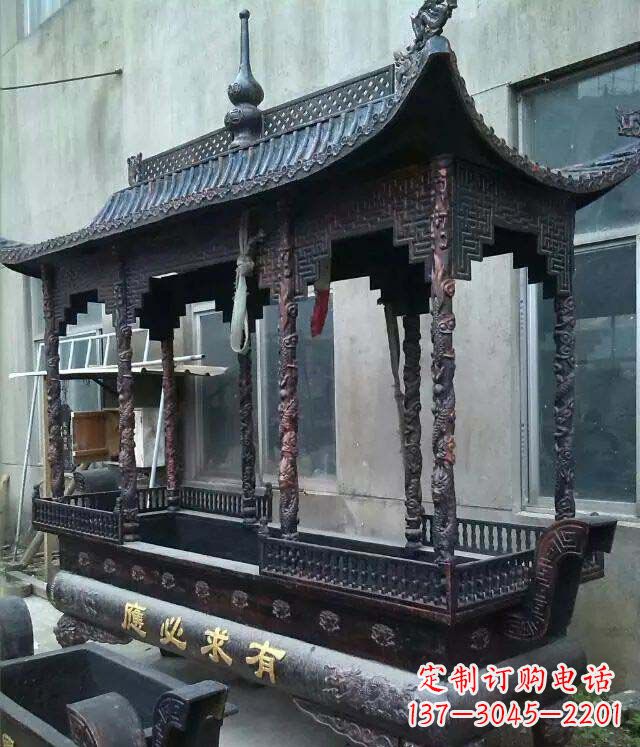 兰州铸铜寺庙香炉铜雕 (2)