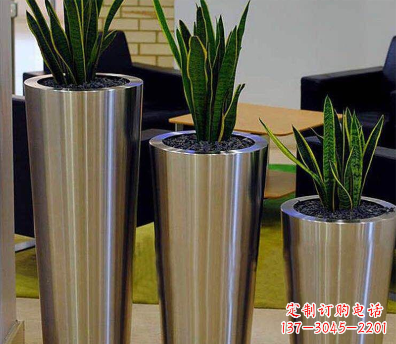 兰州不锈钢花盆广场雕塑